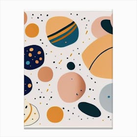 Asteroid Belt Musted Pastels Space Canvas Print
