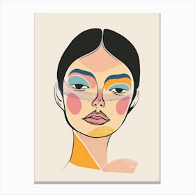 Illustration Of A Woman'S Face 8 Canvas Print