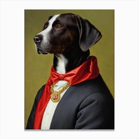 Plott Hound 3 Renaissance Portrait Oil Painting Canvas Print