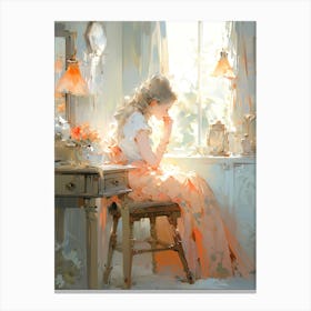 Girl by the Window Canvas Print