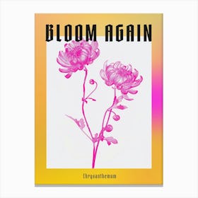 Hot Pink Chrysanthemum 2 Poster Canvas Print