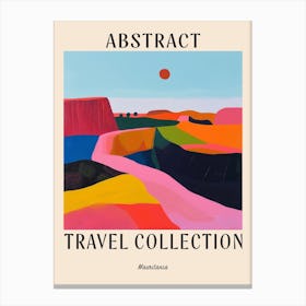 Abstract Travel Collection Poster Mauritania 3 Canvas Print