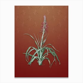 Vintage Pina Cortadora Botanical on Falu Red Pattern Canvas Print
