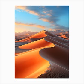 Sunset In The Sahara Canvas Print