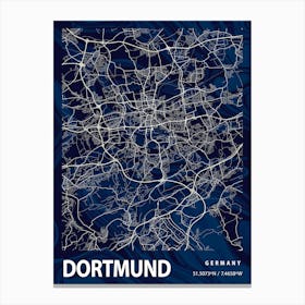 Dortmund Crocus Marble Map Canvas Print