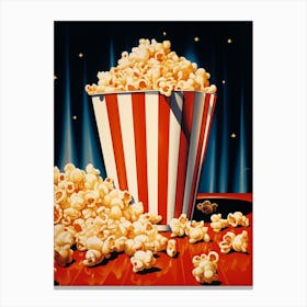 Vintage Movie Theatre Popcorn Canvas Print