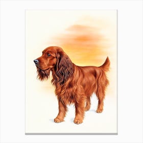 Irish Setter Illustration dog Canvas Print