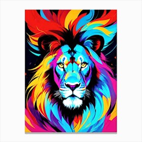 Colorful Lion Canvas Print