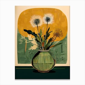 Dandelions In A Vase Canvas Print