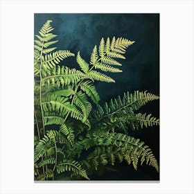 Hares Foot Fern Painting 2 Canvas Print