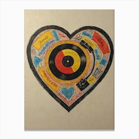 Heart Of Vinyl 2 Canvas Print