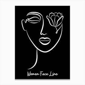 Women Face Line 5 Canvas Print