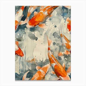 Watercolor Koi 28 Canvas Print