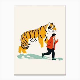 Illustration Of A Tiger Canvas Print