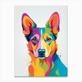 Rainbow Dog Canvas Print