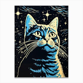 Stardust Safari, Psychedelic Cats series Canvas Print