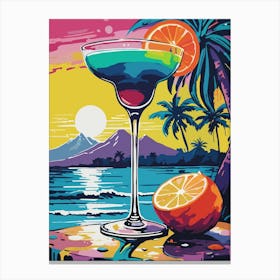 Sunset Cocktail Canvas Print