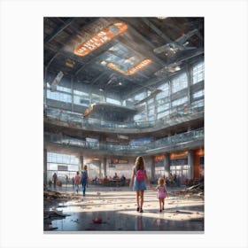 Airport Dystopian Canvas Print