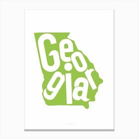 Georgia State Typograpy Canvas Print
