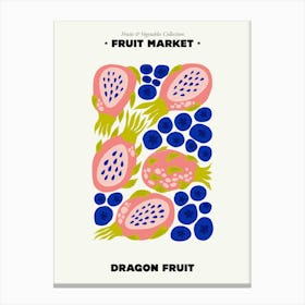 The Fruit Market Dragon Fruit Illustration Maximalist Canvas Print