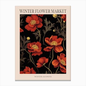 Winter Aconite 1 Winter Flower Market Poster Canvas Print