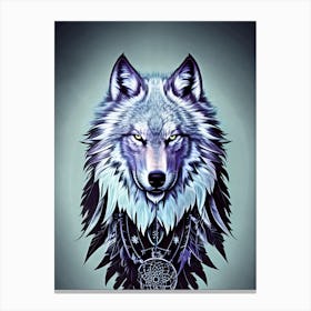 Wolf Dreamcatcher 3 Canvas Print