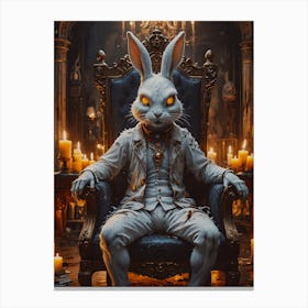 Lord Harrow The Sinister Hare: The Royal Animal Series Canvas Print