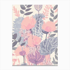 Pastel Floral Wallpaper Canvas Print