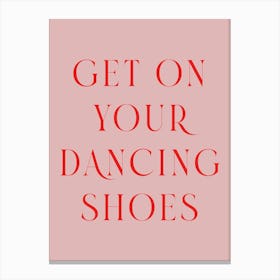 Dancing Shoes In Pink Canvas Print