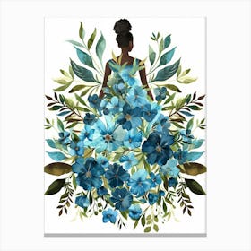 Blue Flowers Canvas Print 2 Canvas Print