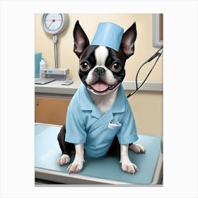 Boston Terrier-Reimagined 2 Canvas Print