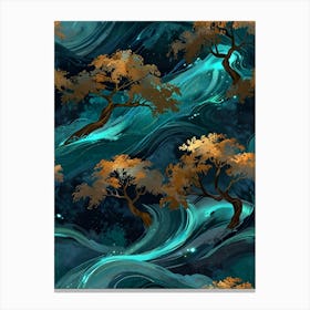 Leonardo Anime Xl In The Dimlylit Scene Marble Gleams In Shade 0 (4) Canvas Print