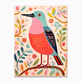 Pink Scandi Dipper 3 Canvas Print