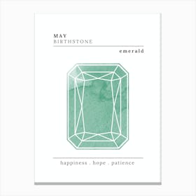 May Birthstone |Emerald Canvas Print