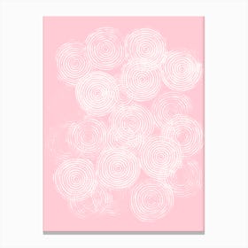 Radial Block Print In Pink Canvas Print
