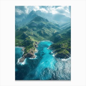 Aerial View Of The Coast 2 Canvas Print