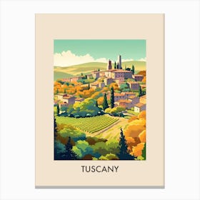 Tuscany Italy 1 Vintage Travel Poster Canvas Print