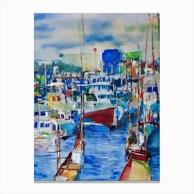 Port Of Dumaguete Philippines Abstract Block 2 harbour Canvas Print