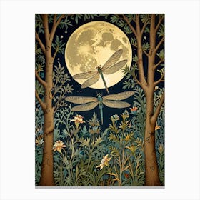 William Morris Dragonflies In The Forest 1 Canvas Print