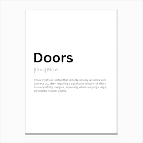 Doors Definition Meaning Canvas Print