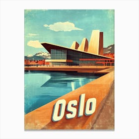 Aihrgdesign A Vintage Travel Poster Of Oslo 4 Canvas Print