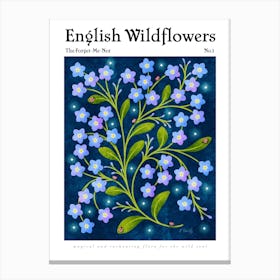 English Wildflowers Forget-Me-Not Canvas Print