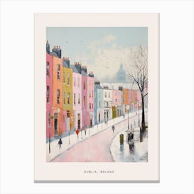 Dreamy Winter Painting Poster Dublin Ireland 4 Canvas Print