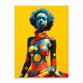 Afro American Skylines: Celestial Fashion Ascent Canvas Print