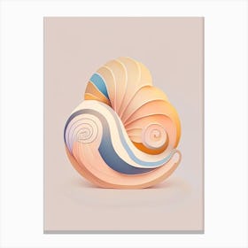 Banded Snail  Illustration Canvas Print