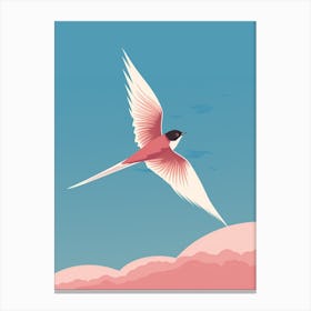 Minimalist Barn Swallow 3 Illustration Canvas Print