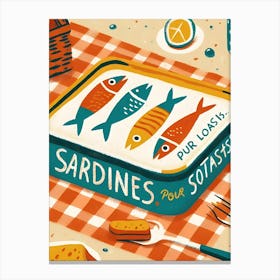 Sardines can artwork Canvas Print