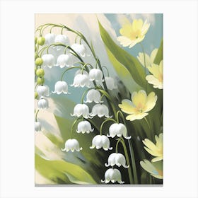 Lily Of The Valley Vintage Floral Canvas Print