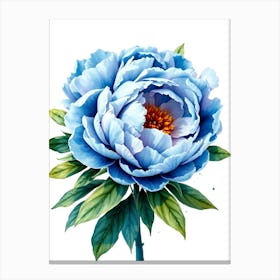 Blue Peony Canvas Print