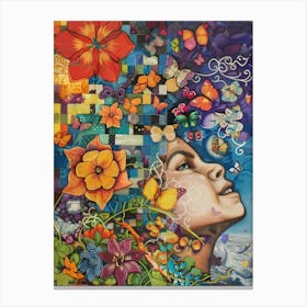 Woman'S Head Canvas Print